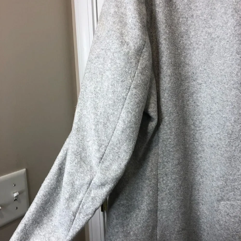 Zara wool blend 2 button grey blazer suit jacket, size 44